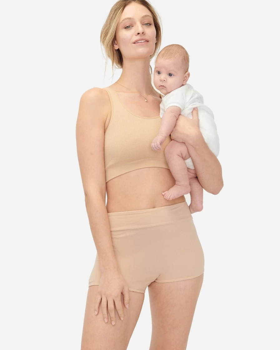 J.Crew Women's Sand Maternity & Postpartum Boy Shorts by Hatch®