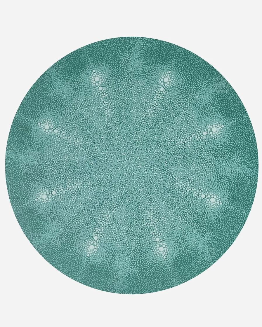 J.Crew Green Shagreen Place Mat - New York Tisch Style Shell Design