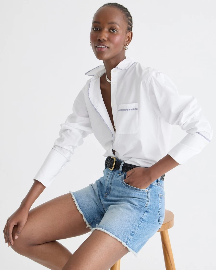 J.Crew Women's Midlength Denim Shorts in Hickory Wash - Classic Comfort Fit