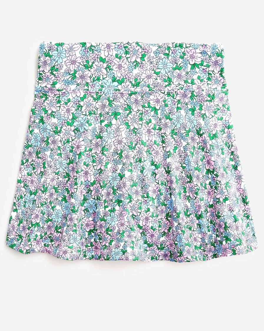 J.Crew Girls' Pink Bouquet Active Skort for Play & Comfort