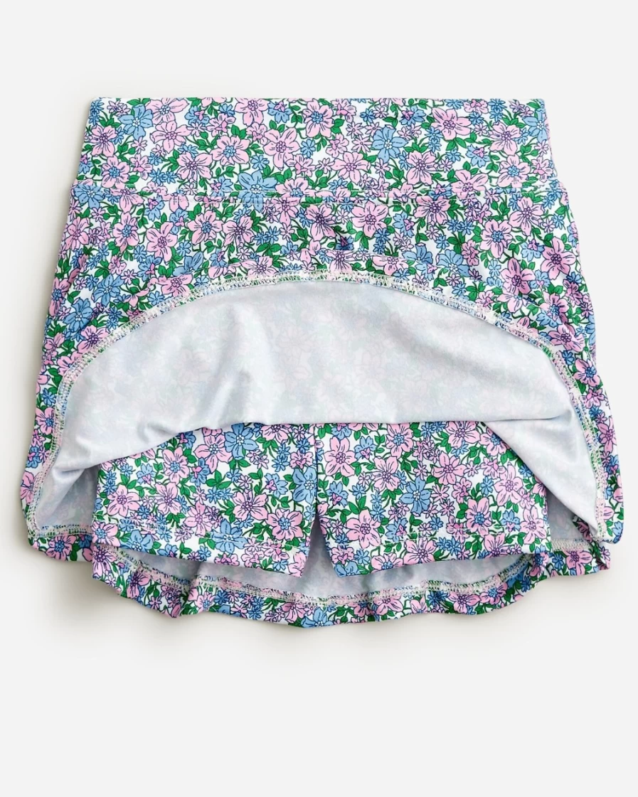 J.Crew Girls' Pink Bouquet Active Skort for Play & Comfort