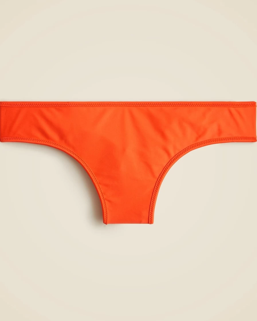 J.Crew Women's Reversible Hipster Bikini Bottom - Full Coverage, Guarana Resort Pink Stripe