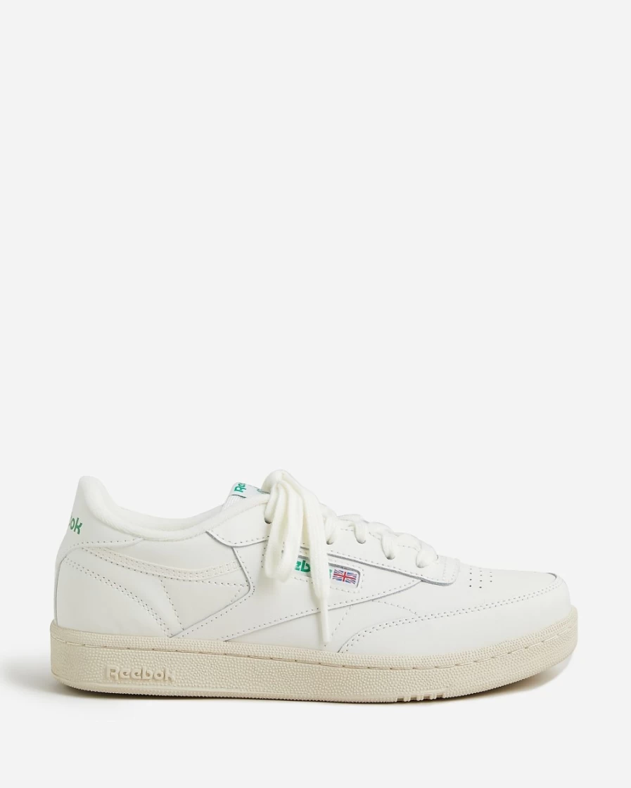 J.Crew Boys' Club C Sneakers in Chalk/Glen Green - Reebok Classic Style