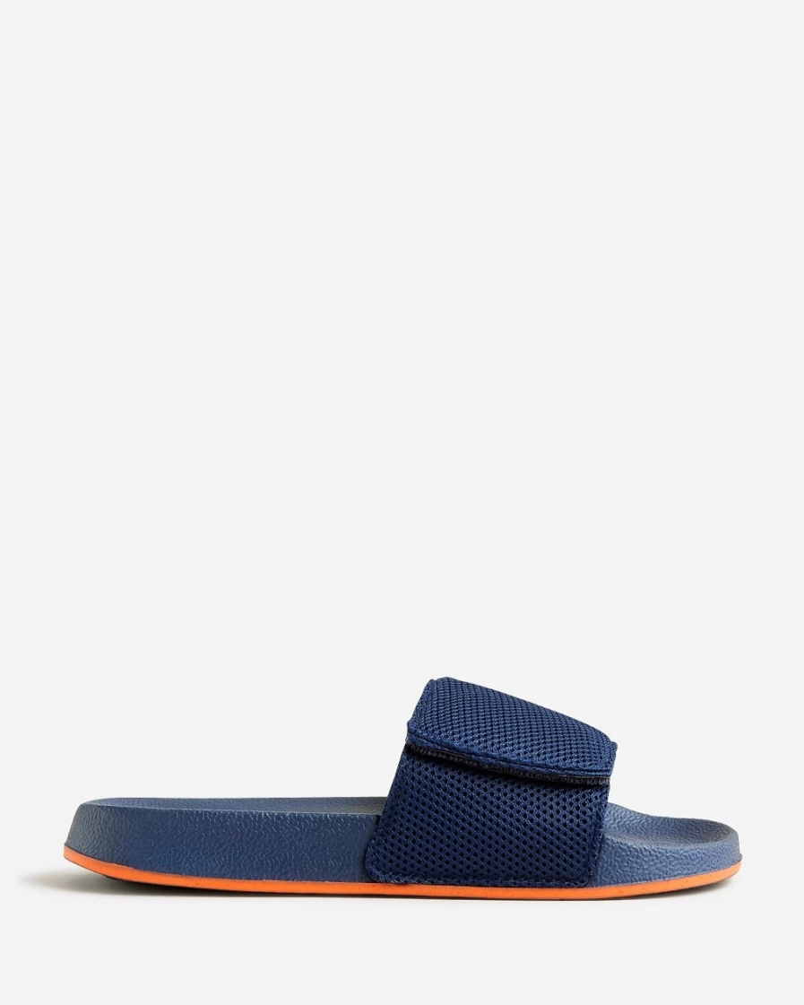 J.Crew Boys' Navy Velcro® Strap Slide Sandals for Comfort and Style