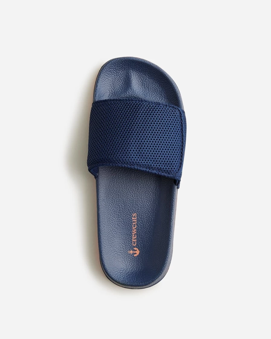 J.Crew Boys' Navy Velcro® Strap Slide Sandals for Comfort and Style