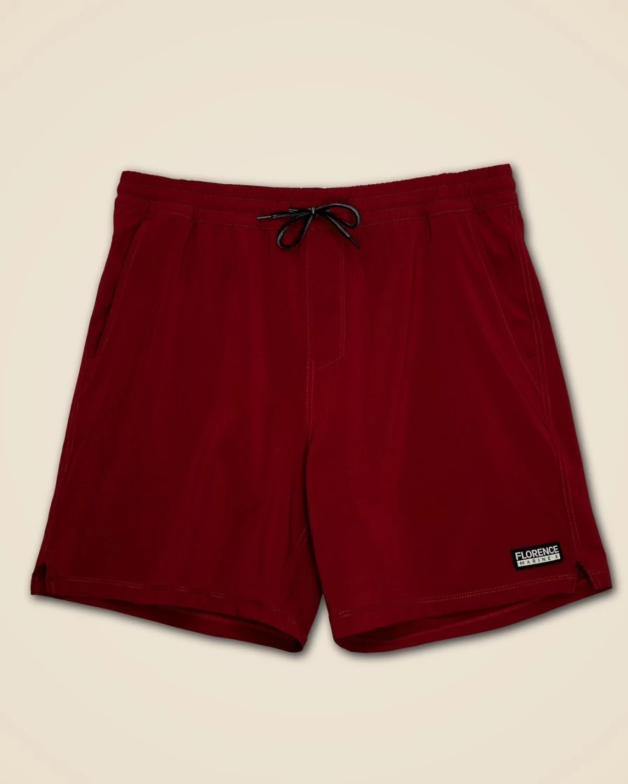 J.Crew Men's Florence Marine X Elastic Shorts in Dark Red