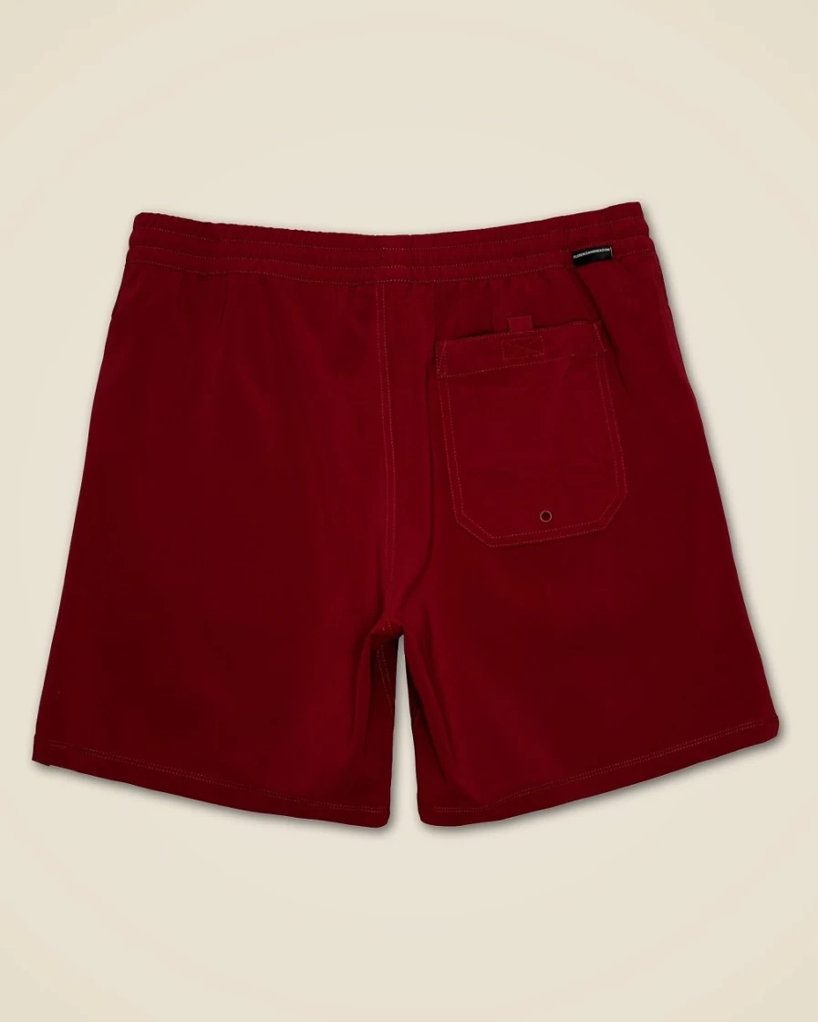 J.Crew Men's Florence Marine X Elastic Shorts in Dark Red