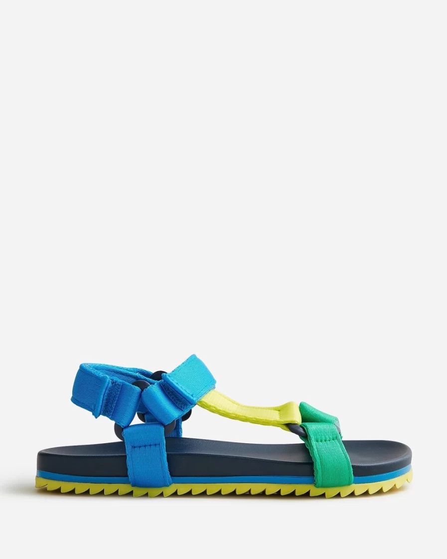J.Crew Boys' Sea Skyline Colorblock Sporty Strap Sandals for Kids