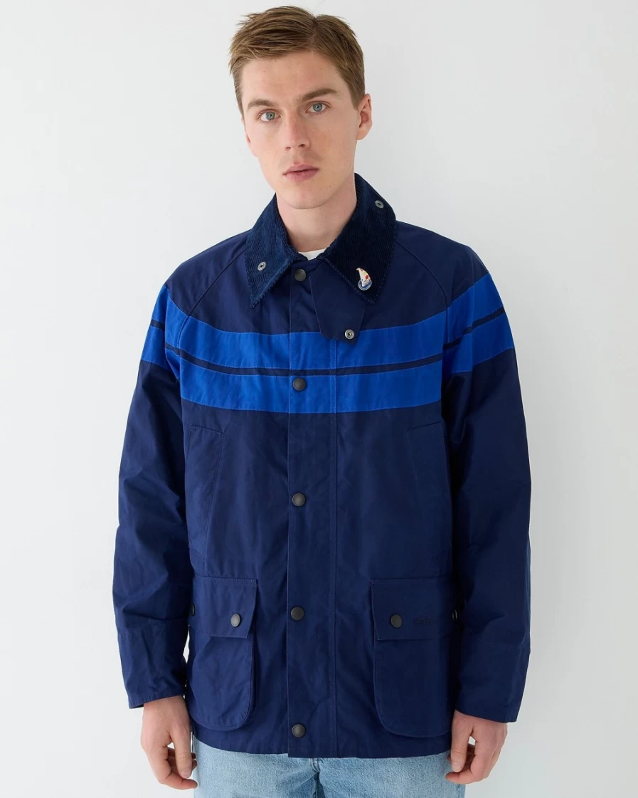 Men's Limited-Edition J.Crew X Barbour Dark Navy Bedale Waxed Jacket