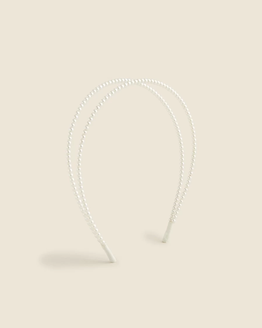 J.Crew Women's Pearl Double Headband – Stylish & Comfortable Hair Accessory