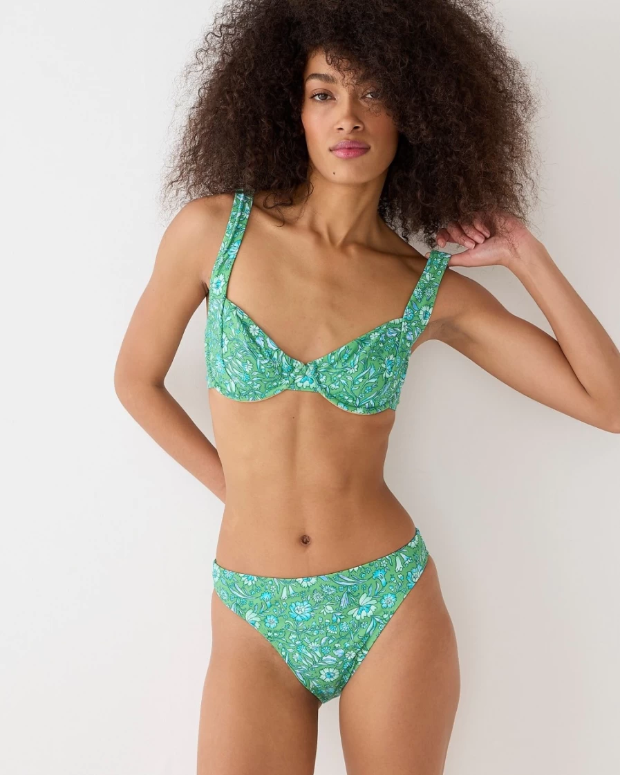 J.Crew Women's Fresh Grass Cross-Back Underwire Bikini Top