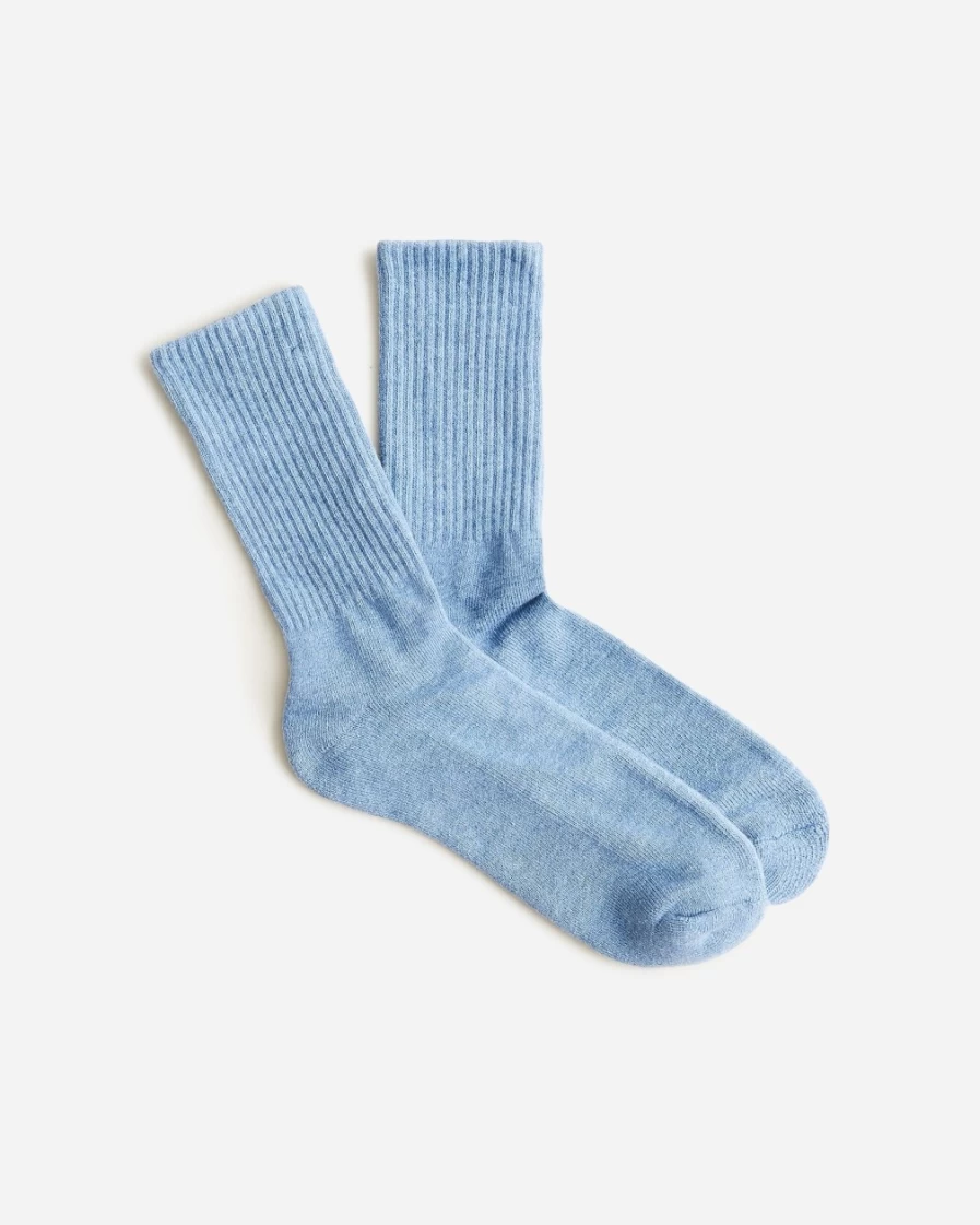 Men's Athletic Crew Socks by J.Crew in Heather Evening Shadow - Comfortable Sports Socks for Running & Training