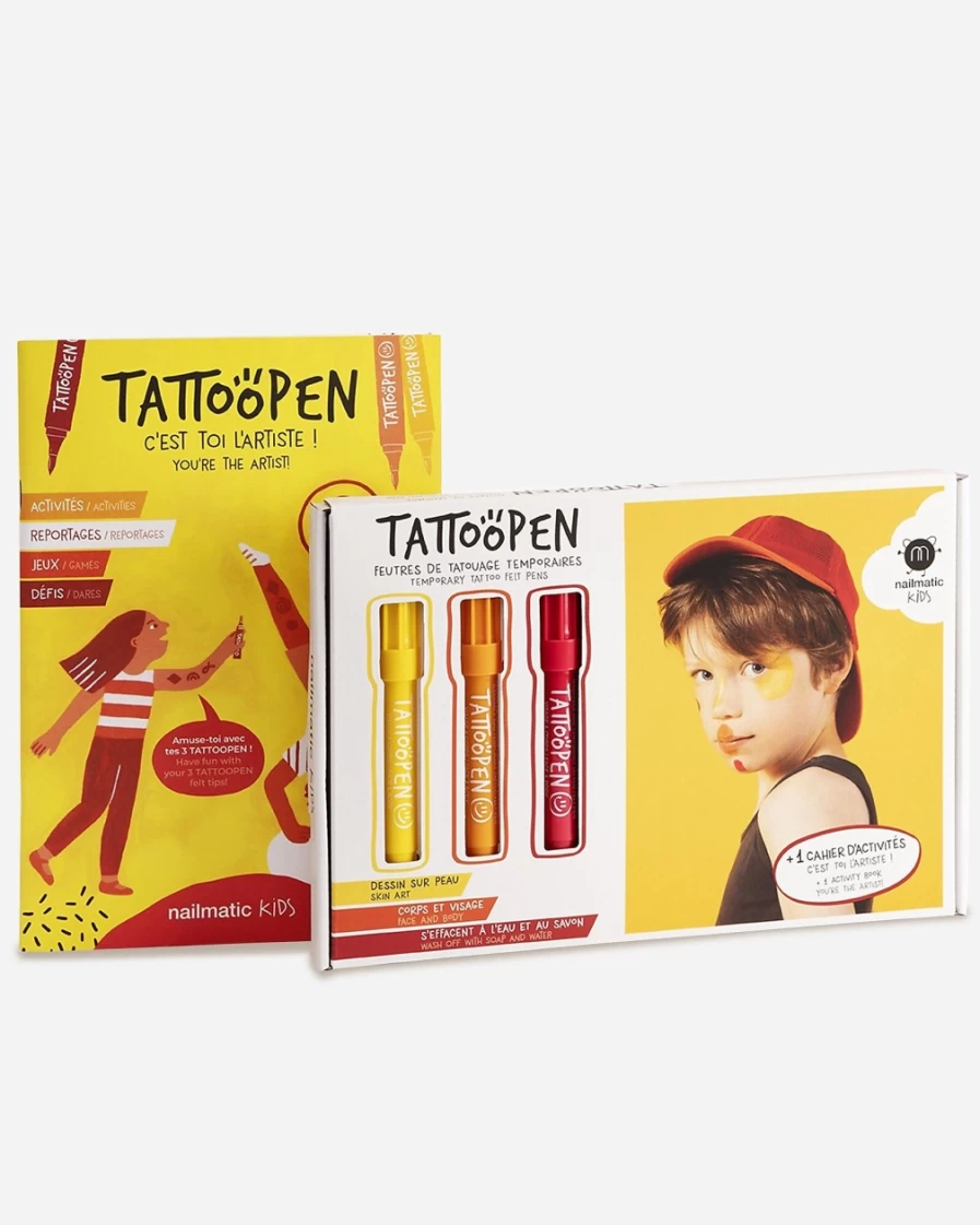 J.Crew Girls' Nailmatic Tattoopen Art Set - Multicolor Creative Nail & Tattoo Kit for Kids